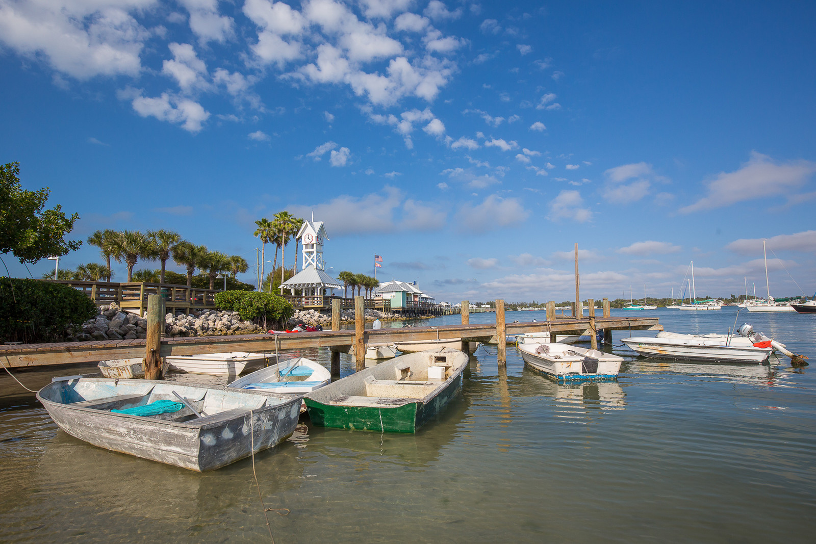 the view from Bridge Tender Inn of boats mooring by the pier