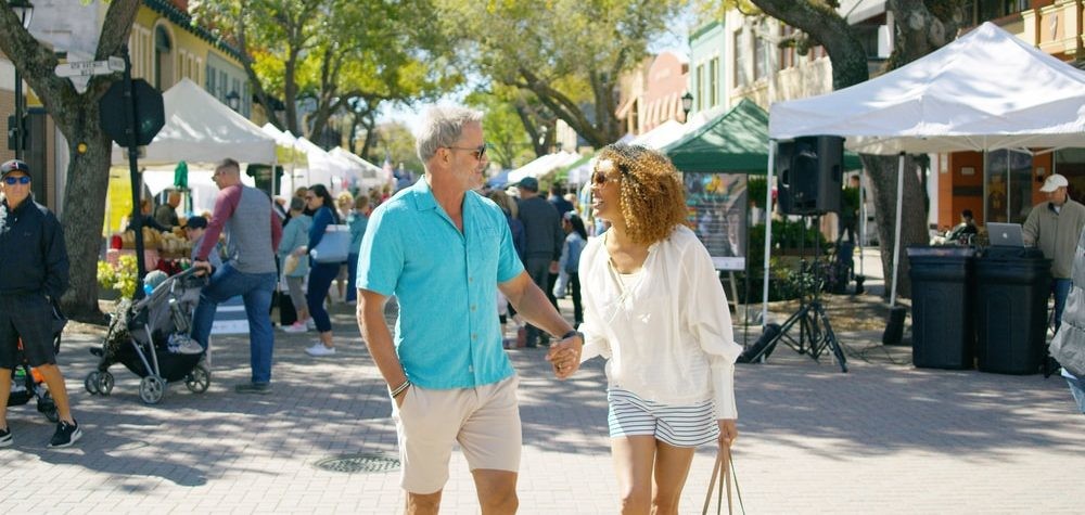 Couple at a local street Marke