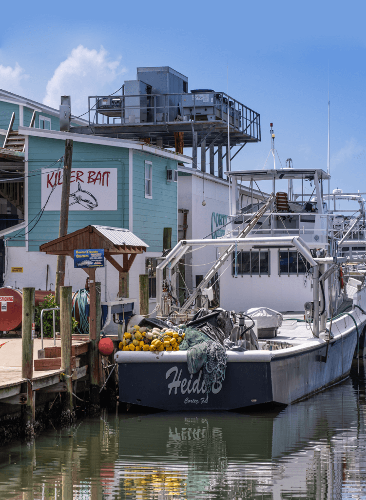 commercial fishing boat in Cortez